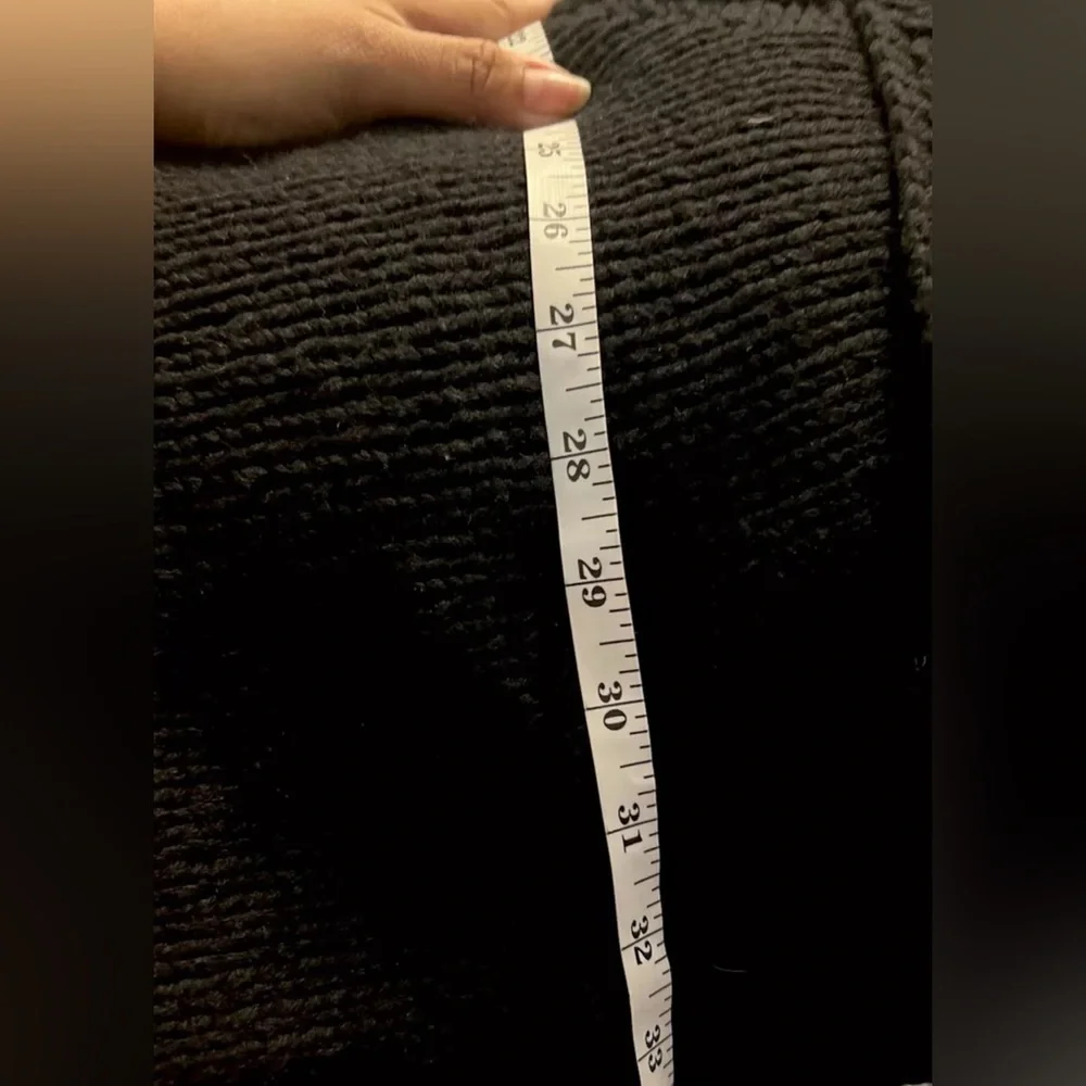 Theory Cardigan Women 2 Cotton Wool Cashmere Blend Black  Scarf Attach - Picture 15 of 15